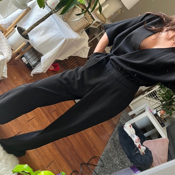 Trina Turk KAI Black Tie-Waist Jumpsuit - Picture 4 of 14